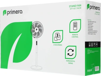 Вентилятор напольный Primera SFP-4017MOR 60Вт скоростей:3 ПДУ белый - купить недорого с доставкой в интернет-магазине
