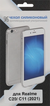 Чехол (клип-кейс) DF для Realme C20/C11 (2021) rmCase-05 прозрачный (DF RMCASE-05) - купить недорого с доставкой в интернет-магазине
