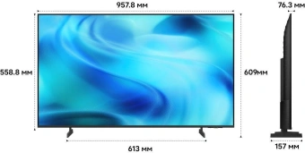 Телевизор LED Samsung 43" UE43U8000HUXPY черный/серый 4K Ultra HD 60Hz DVB-T2 DVB-C DVB-S2 USB WiFi Smart TV - купить недорого с доставкой в интернет-магазине