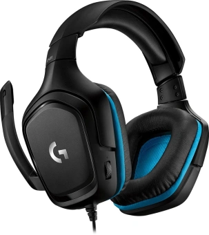 Наушники с микрофоном Logitech G431 черный/синий 2м мониторные оголовье (981-000772) - купить недорого с доставкой в интернет-магазине
