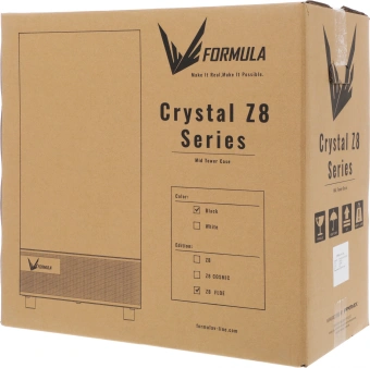 Корпус Formula Crystal Z8 Floe черный без БП ATX 3x120mm 5x140mm 1xUSB2.0 1xUSB3.0 1xUSB3.1 audio bott PSU - купить недорого с доставкой в интернет-магазине