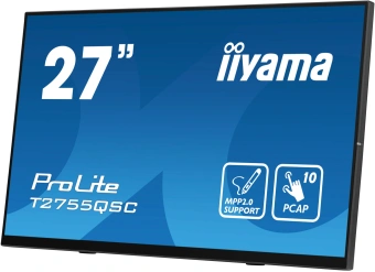 Монитор Iiyama 27" ProLite T2755QSC-B1 черный IPS LED 16:9 HDMI M/M глянцевая 400cd 178гр/178гр 2560x1440 75Hz DP WQ USB Touch 5.8кг - купить недорого с доставкой в интернет-магазине