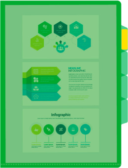 Папка-уголок Бюрократ -E356GRN 3 уровн. A4 пластик 0.15мм зеленый - купить недорого с доставкой в интернет-магазине