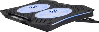 Подставка для ноутбука Digma D-NCP180-2x110RGB 18" 410x280x34мм 20дБ 2xUSB 2x 110ммFAN 700г Fan-control пластик ABS черный - купить недорого с доставкой в интернет-магазине