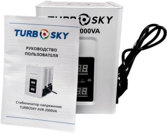 Стабилизатор напряжения Turbosky AVR-2000VA 2кВА однофазный белый - купить недорого с доставкой в интернет-магазине