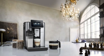 Кофемашина Delonghi ECAM610.75.MB 1450Вт черный/серебристый - купить недорого с доставкой в интернет-магазине