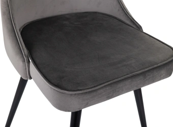 Стул для дома Бюрократ CH-K4_SP_2 с повор.мех. комплект 2шт т.серый Holland 18 металл черный на ножках (CH-K4_1/SP/HL18_2) - купить недорого с доставкой в интернет-магазине