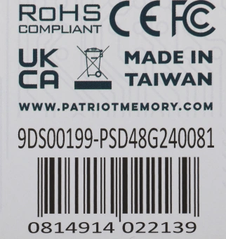 Память DDR4 8GB 2400MHz Patriot PSD48G240081 Signature RTL PC4-19200 CL17 DIMM 288-pin 1.2В single rank Ret - купить недорого с доставкой в интернет-магазине