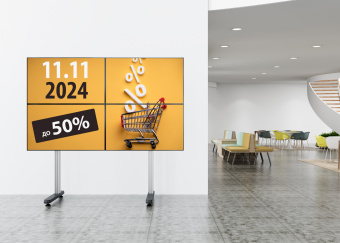 Стойка для телевизора Cactus CS-FS-TV4-PRO черный 32"-70" макс.50кг напольный мобильный - купить недорого с доставкой в интернет-магазине