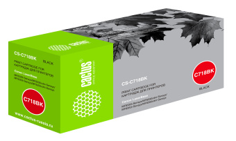 Картридж лазерный Cactus CS-C718BK 718 BK черный (3400стр.) для Canon i-Sensys MF8330/MF8340/MF8350/MF8360/MF8540/MF8580/LBP7200/7210/7660/7680 - купить недорого с доставкой в интернет-магазине