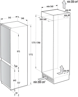 Холодильник Gorenje NRKI517141 2-хкамерн. - купить недорого с доставкой в интернет-магазине