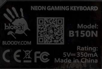 Клавиатура A4Tech Bloody B150N черный USB for gamer LED - купить недорого с доставкой в интернет-магазине