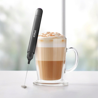 Вспениватель молока Kitfort КТ-7145 черный - купить недорого с доставкой в интернет-магазине