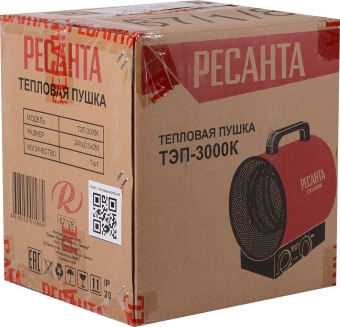 Тепловая пушка электрическая Ресанта ТЭП-3000К 3000Вт красный - купить недорого с доставкой в интернет-магазине
