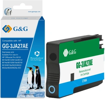 Картридж струйный G&G GG-3JA27AE 963XL голубой (25.8мл) для HP OfficeJet Pro 9010/9010e/9012/9012e/9014/9014e/9015/9015e/9016/9019/9019e/9020/9022/9022e/9025/9025e AIO - купить недорого с доставкой в интернет-магазине