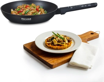 Сковорода Rondell Kitchen RDA-1982 круглая 24см покрытие: Xylan Plus ручка несъемная (без крышки) черный - купить недорого с доставкой в интернет-магазине