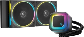 Система водяного охлаждения Deepcool LE240 Pro ARGB Soc-AM5/AM4/1200/1700/1851 черный 4-pin 28.2-33dB Al 280W 1347gr Ret (R-LE240PRO-BKAMMC-G-1) - купить недорого с доставкой в интернет-магазине