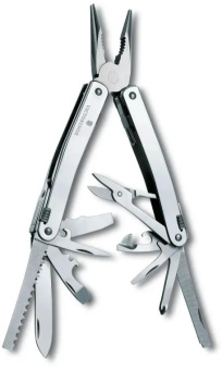 Мультитул Victorinox SwissTool Spirit X (3.0235.L) 105мм 35функц. мини-отвертка/штопор/набор бит/чехол кожаный серебристый карт.коробка - купить недорого с доставкой в интернет-магазине