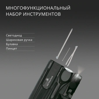 Швейцарская карта Victorinox SwissCard Lite (0.7333.T3) черный полупрозрачный коробка подарочная - купить недорого с доставкой в интернет-магазине