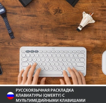 Клавиатура Logitech K380 белый беспроводная BT (920-009589) - купить недорого с доставкой в интернет-магазине