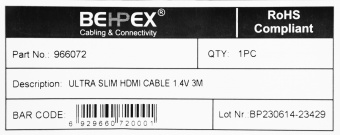 Кабель HDMI (m)/HDMI (m) 3м. позолоч.конт. - купить недорого с доставкой в интернет-магазине