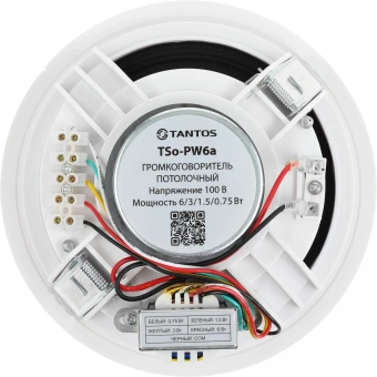 Громкоговоритель Tantos TSo-PW6a потолочный 6Вт белый (00-00026408) - купить недорого с доставкой в интернет-магазине