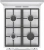 Плита Комбинированная Gorenje GK5C42WF-B белый (металлическая крышка) реш.чугун - купить недорого с доставкой в интернет-магазине