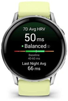 Смарт-часы Garmin Venu 4 1.4" AMOLED корп.серебристый рем.желтый разм.брасл.:135-200мм (010-03014-02) - купить недорого с доставкой в интернет-магазине