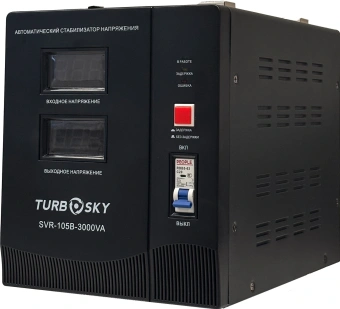 Стабилизатор напряжения Turbosky AVR-3000VA 3кВА однофазный черный - купить недорого с доставкой в интернет-магазине