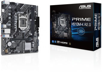 Материнская плата Asus PRIME H510M-K R2.0 Soc-1200 Intel H470 2xDDR4 mATX AC`97 8ch(7.1) GbLAN+VGA+HDMI - купить недорого с доставкой в интернет-магазине