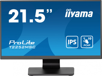 Монитор Iiyama 21.5" ProLite T2252MSC-B2 черный IPS LED 5ms 16:9 HDMI M/M глянцевая 250cd 178гр/178гр 1920x1080 60Hz DP FHD USB Touch 4.5кг - купить недорого с доставкой в интернет-магазине