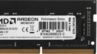 Память DDR4 4GB 2666MHz AMD R744G2606S1S-U Radeon R7 Performance Series RTL PC4-21300 CL16 SO-DIMM 260-pin 1.2В Ret - купить недорого с доставкой в интернет-магазине