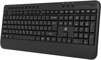 Клавиатура Оклик K257W черный USB беспроводная Multimedia (подставка для запястий) (2070286) - купить недорого с доставкой в интернет-магазине