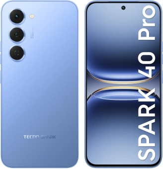 Смартфон Tecno Spark 40 Pro 256Gb 8Gb синий моноблок 3G 4G 2Sim 6.78" 1224x2720 Android 15 50Mpix 802.11 a/b/g/n/ac/ax NFC GPS GSM900/1800 Protect FM - купить недорого с доставкой в интернет-магазине