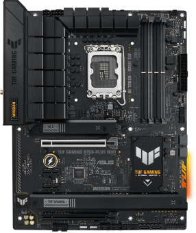 Материнская плата Asus TUF GAMING B760-PLUS WIFI Soc-1700 Intel B760 4xDDR5 ATX AC`97 8ch(7.1) 2.5Gg RAID+HDMI+DP - купить недорого с доставкой в интернет-магазине