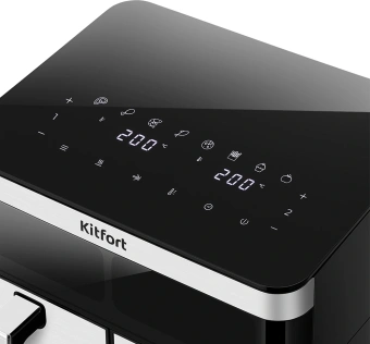 Аэрогриль Kitfort КТ-8110 8.6л 2700Вт серебристый/черный - купить недорого с доставкой в интернет-магазине