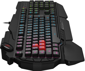 Клавиатура A4Tech B314 черный USB Multimedia for gamer LED (подставка для запястий) кабель 1.8м - купить недорого с доставкой в интернет-магазине