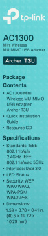 Сетевой адаптер Wi-Fi TP-Link Archer T3U AC1300 USB 3.0 - купить недорого с доставкой в интернет-магазине