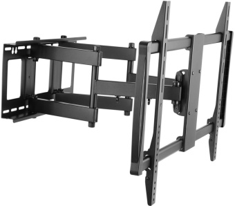 Кронштейн для телевизора Ultramounts UM914 черный 60"-100" макс.80кг настенный поворотно-выдвижной и наклонный - купить недорого с доставкой в интернет-магазине