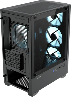 Корпус Accord ACC-195M черный без БП mATX 8x120mm 2xUSB2.0 1xUSB3.0 audio bott PSU - купить недорого с доставкой в интернет-магазине