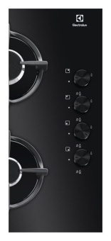 Газовая варочная поверхность Electrolux KGG6407K черный - купить недорого с доставкой в интернет-магазине