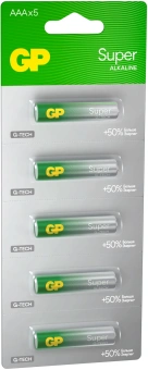 Батарея GP Super Alkaline 24AA21-2CRSC5 AAA (5шт) спайка - купить недорого с доставкой в интернет-магазине