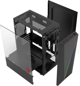 Корпус Bloody BD-CC102F черный без БП mATX 2x120mm 2xUSB2.0 1xUSB3.0 audio bott PSU - купить недорого с доставкой в интернет-магазине