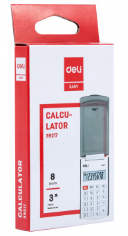 Калькулятор карманный Deli E39217/BLACK черный 8-разр. - купить недорого с доставкой в интернет-магазине