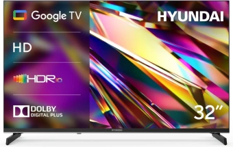 Телевизор LED Hyundai 32" H-LED32BS5011 Google TV Frameless Metal черный/черный HD 60Hz DVB-T DVB-T2 DVB-C DVB-S DVB-S2 USB WiFi Smart TV - купить недорого с доставкой в интернет-магазине