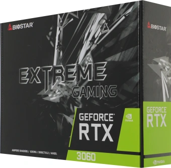 Видеокарта Biostar PCI-E 4.0 VN3606RML9 NVIDIA GeForce RTX 3060 12Gb 192bit GDDR6 1320/15000 HDMIx1 DPx3 HDCP Ret - купить недорого с доставкой в интернет-магазине