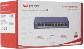 Коммутатор Hikvision DS-3E1309P-EI(B) (L2) 8x100Мбит/с 1x1Гбит/с 8PoE 8PoE+ 110W управляемый - купить недорого с доставкой в интернет-магазине