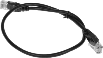 Патч-корд Lanmaster TWT-45-45-0.5-BK UTP RJ-45 вил.-вилка RJ-45 кат.5E 0.5м черный ПВХ (уп.:1шт) - купить недорого с доставкой в интернет-магазине