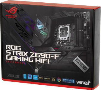 Материнская плата Asus ROG STRIX Z690-F GAMING WIFI Soc-1700 Intel Z690 4xDDR5 ATX AC`97 8ch(7.1) 2.5Gg RAID+HDMI+DP - купить недорого с доставкой в интернет-магазине