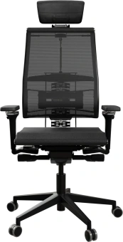Кресло руководителя эргономичное Метта Yoga Spine Black Edition черный сиденье черный сетка с подголов. крестов.5-луч. металл хром - купить недорого с доставкой в интернет-магазине